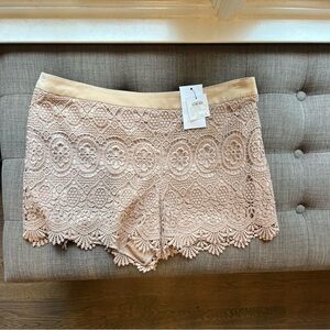 Elegant Lace Trim Shorts